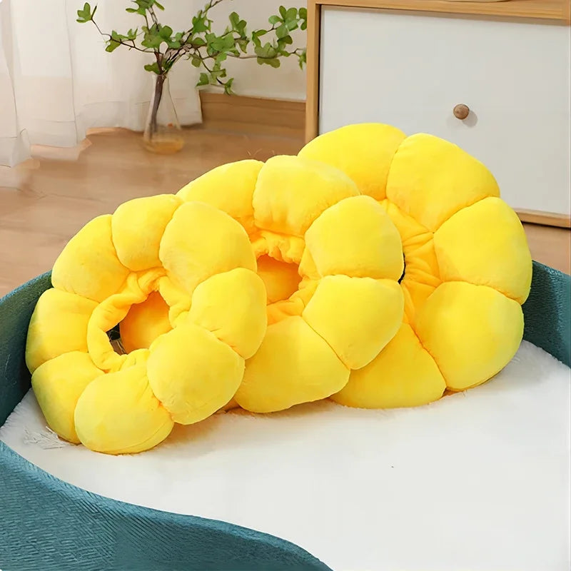 Pets Cats after Surgery Wound Protective Collar Cotton Soft Adjustable Elizabeth Collar Prevent Licking of Hair Sunflower Collar